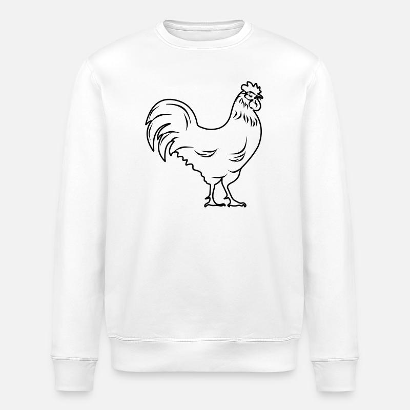 Coq transparent - Sweat bio ROLLER Stanley/Stella Unisexe - blanc