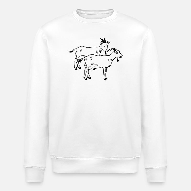 Goats white two piece - Stanley/Stella ROLLER Unisex Organic Sweatshirt - white