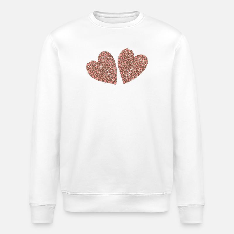 Double Hearts Style - Sweat bio ROLLER Stanley/Stella Unisexe - blanc