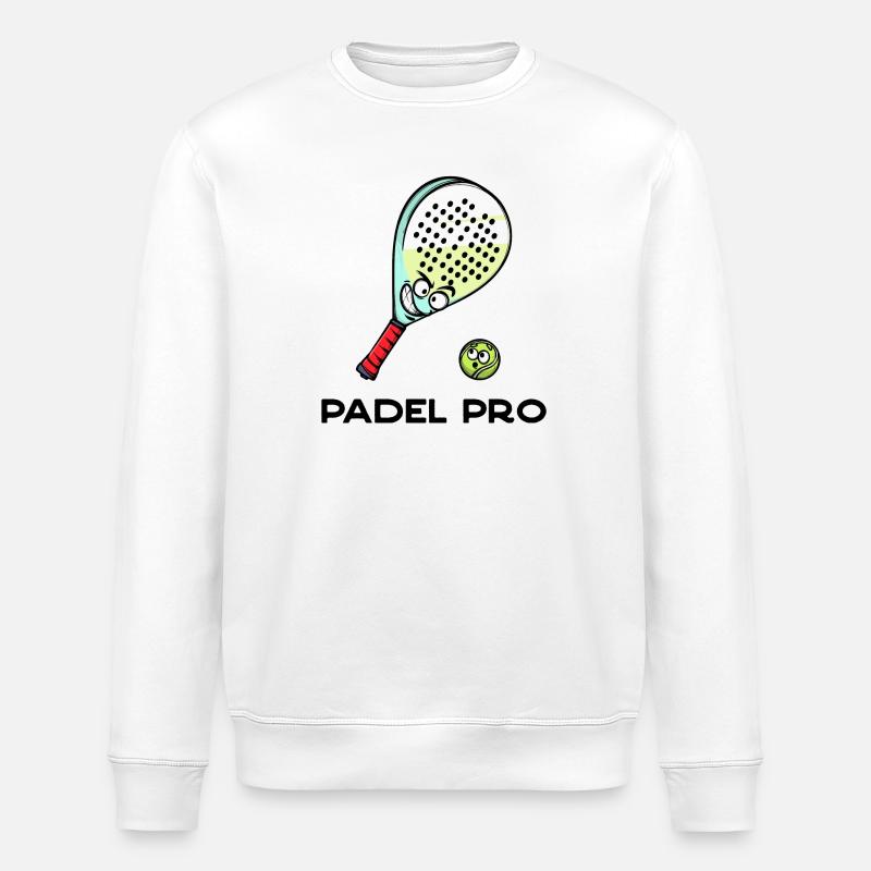 Rückschlag Statement Schläger Ball Statement Padel - Stanley/Stella Unisex Bio-Sweatshirt ROLLER - Weiß