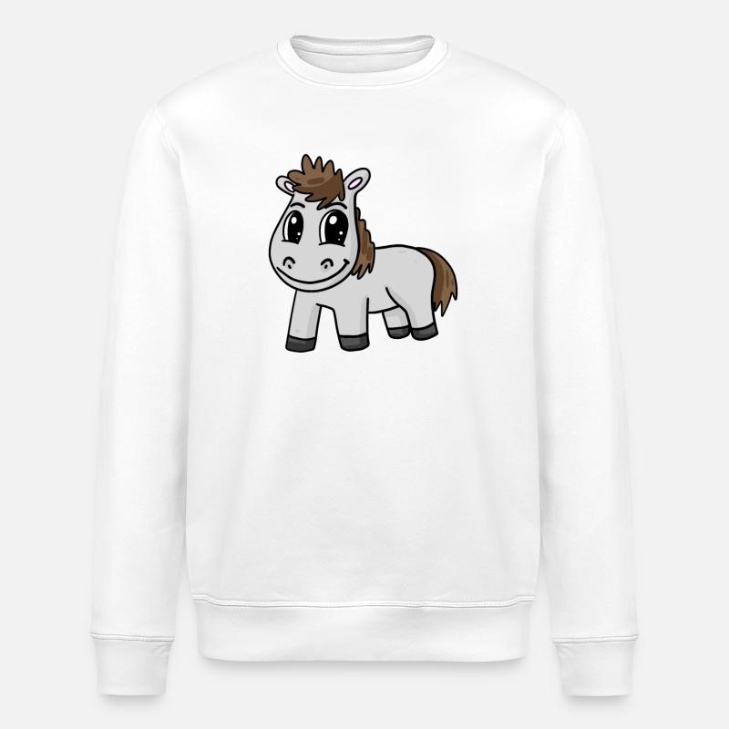 Horse - Stanley/Stella ROLLER Unisex Organic Sweatshirt - white