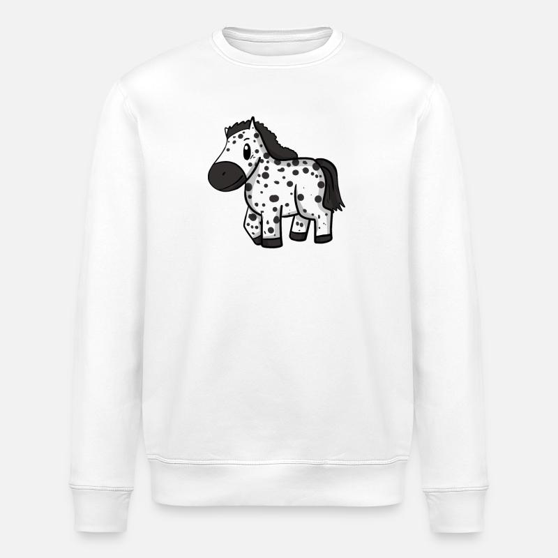 Pferd - Stanley/Stella Unisex Bio-Sweatshirt ROLLER - Weiß