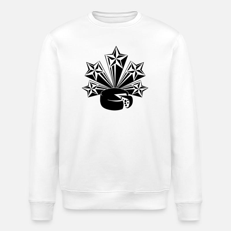 Käse fünf strahlende Sterne - Stanley/Stella Unisex Bio-Sweatshirt ROLLER - Weiß