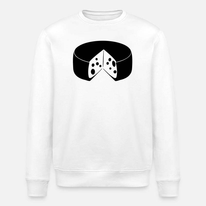 Fromage avec découpe - Sweat bio ROLLER Stanley/Stella Unisexe - blanc