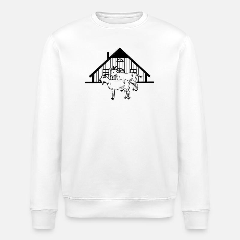 Élevage de chèvres ou étable - Sweat bio ROLLER Stanley/Stella Unisexe - blanc