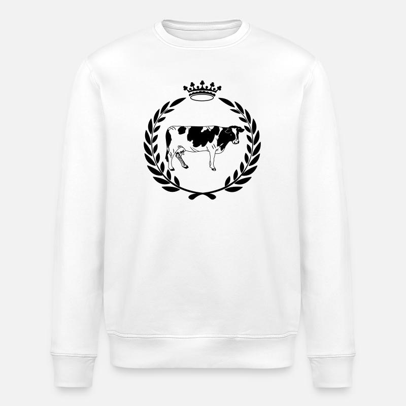 Couronne de laurier de vache - Sweat bio ROLLER Stanley/Stella Unisexe - blanc