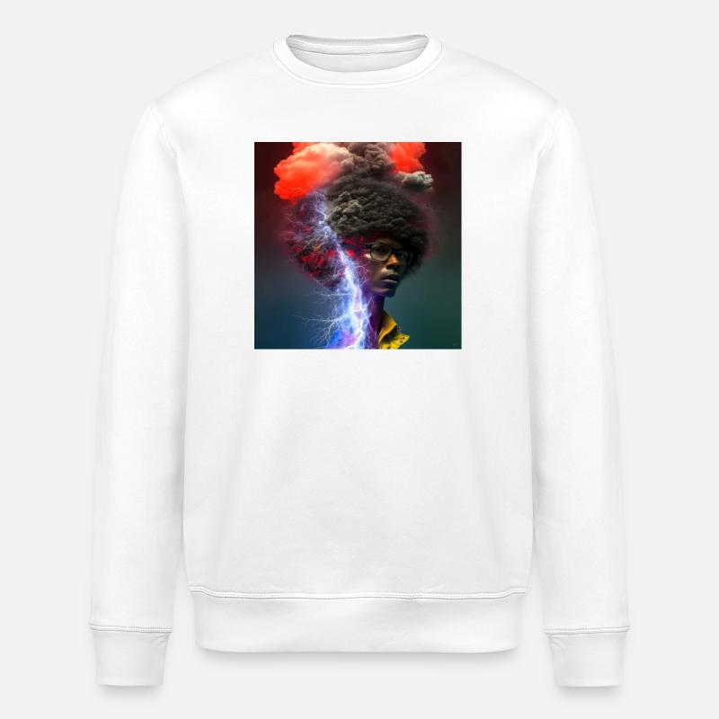 Porträt elektrik 12 - Stanley/Stella Unisex Bio-Sweatshirt ROLLER - Weiß