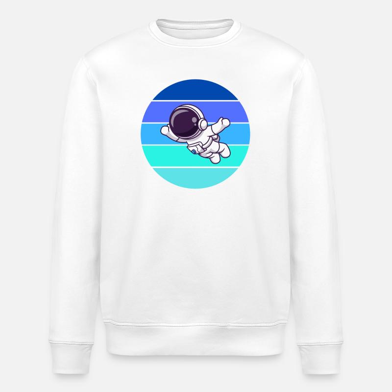 Astronaut, Rakete, Fliegen - Stanley/Stella Unisex Bio-Sweatshirt ROLLER - Weiß