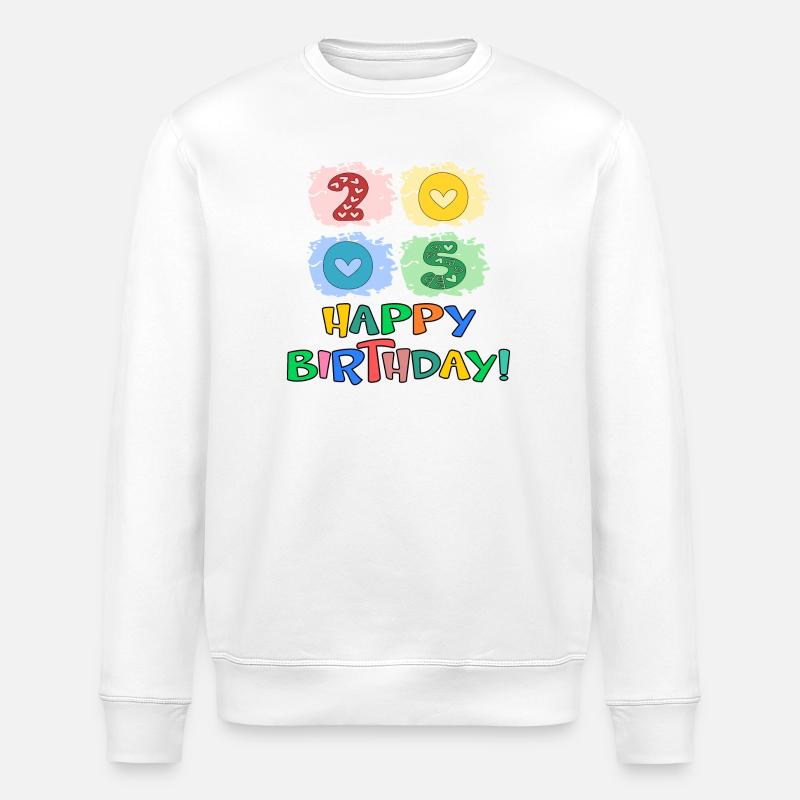 Birthday 2005 - Stanley/Stella ROLLER Unisex Organic Sweatshirt - white