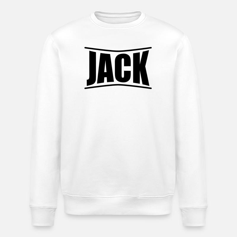 nom t-shirt Jack t-shirt idée cadeau - Sweat bio ROLLER Stanley/Stella Unisexe - blanc