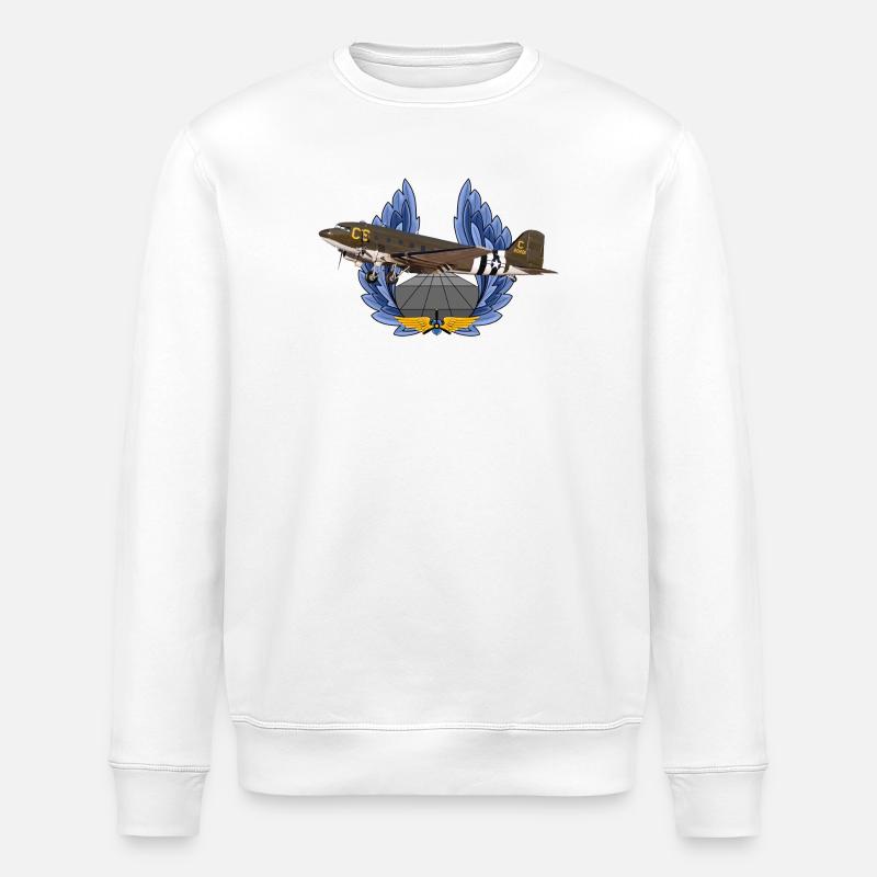 C-47 DC-3 - Sweat bio ROLLER Stanley/Stella Unisexe - blanc