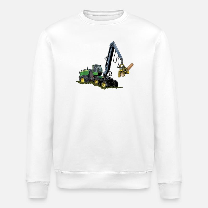 Harvester, Holzerntemaschine - Stanley/Stella Unisex Bio-Sweatshirt ROLLER - Weiß