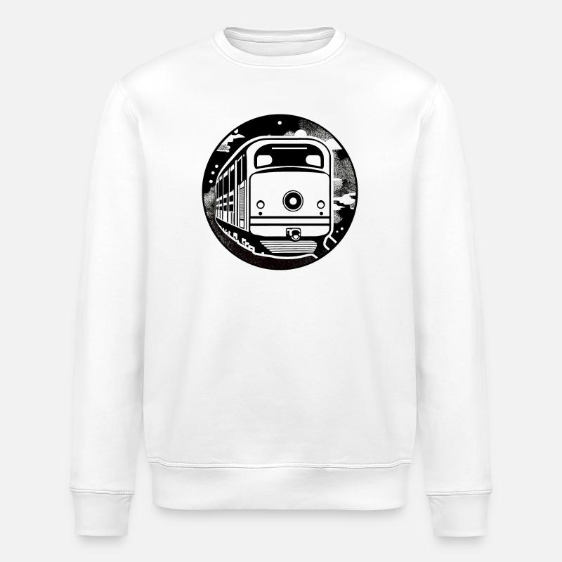 Lokomotive, Zug, Eisenbahn - Stanley/Stella Unisex Bio-Sweatshirt ROLLER - Weiß