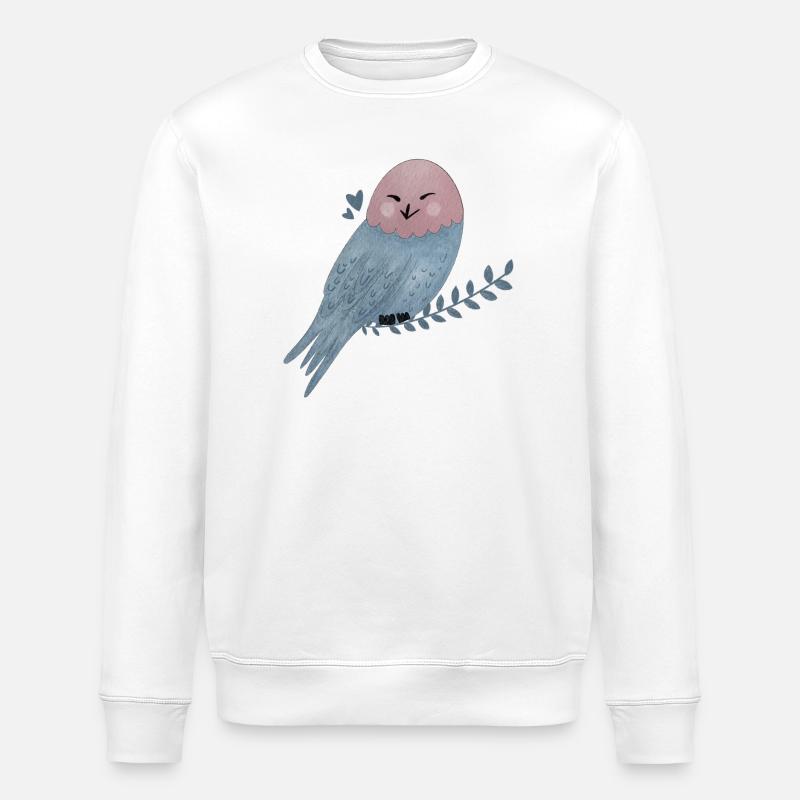 Schneeeule Illustration - Stanley/Stella Unisex Bio-Sweatshirt ROLLER - Weiß