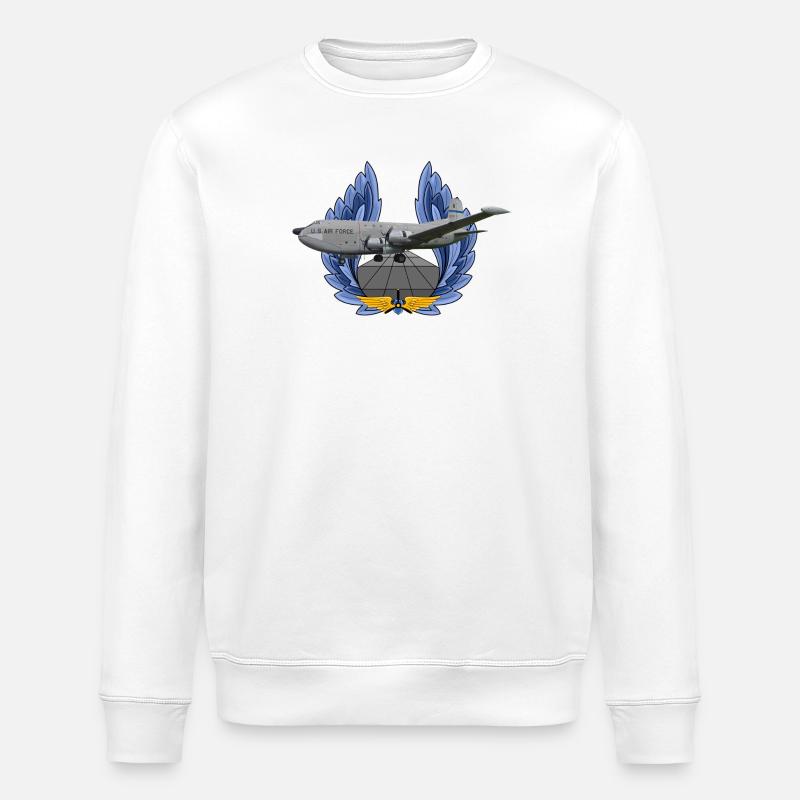 C-124 Globemaster II - Stanley/Stella ROLLER Unisex Organic Sweatshirt - white
