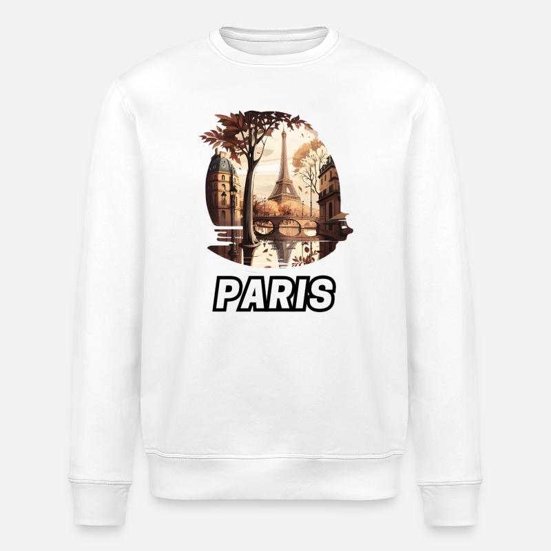 Paris - Sweat bio ROLLER Stanley/Stella Unisexe - blanc