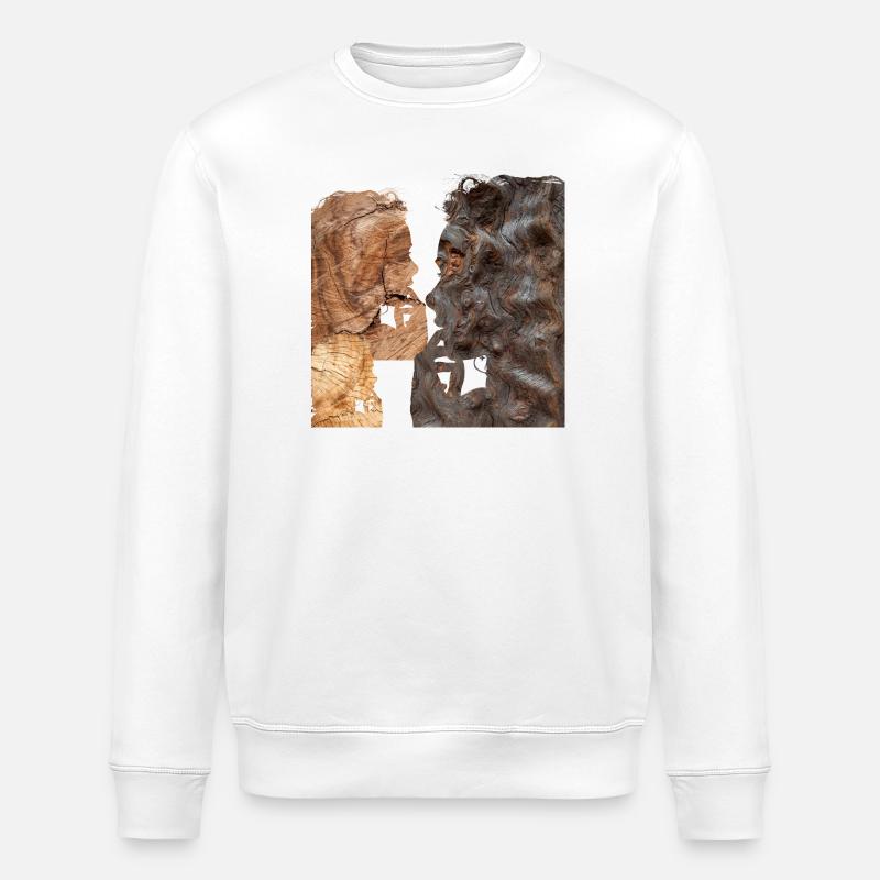Profil der perplexen Frau - Stanley/Stella Unisex Bio-Sweatshirt ROLLER - Weiß