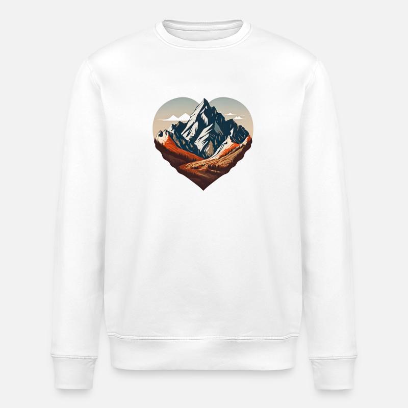 Paysage de Bergherz - Sweat bio ROLLER Stanley/Stella Unisexe - blanc