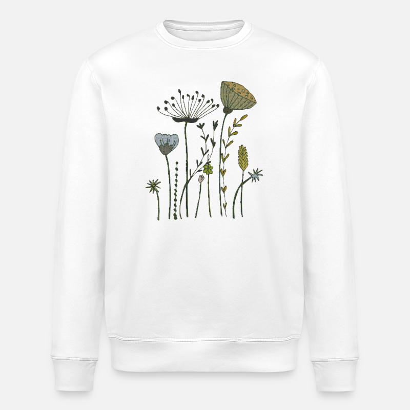 trockenblumen gewebe - Stanley/Stella Unisex Bio-Sweatshirt ROLLER - Weiß