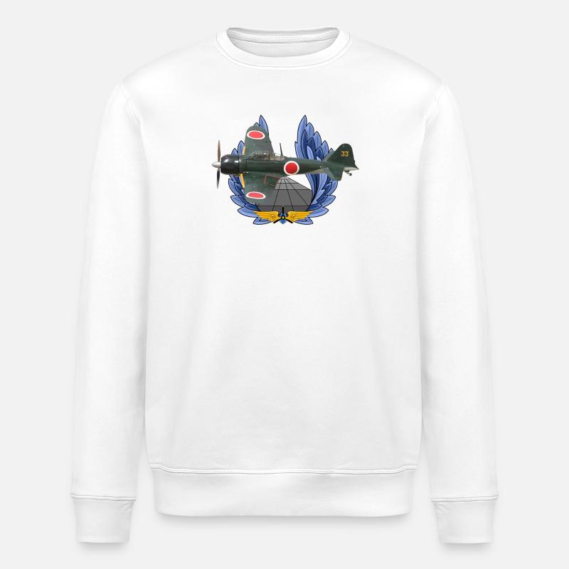 A6M Zéro - Sweat bio ROLLER Stanley/Stella Unisexe - blanc