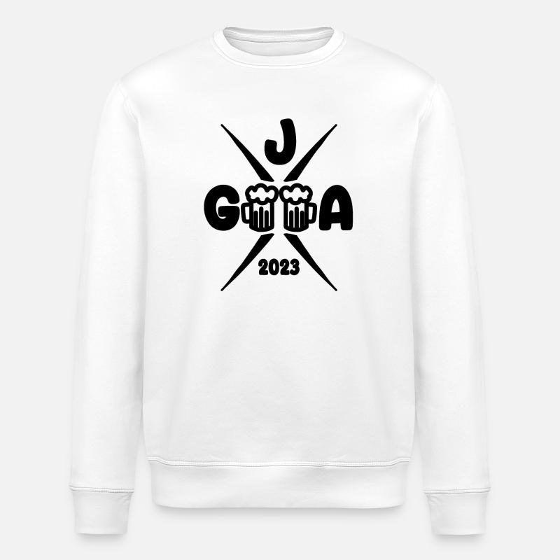 2023 Junggesellenabschied Crew Feier - Stanley/Stella Unisex Bio-Sweatshirt ROLLER - Weiß