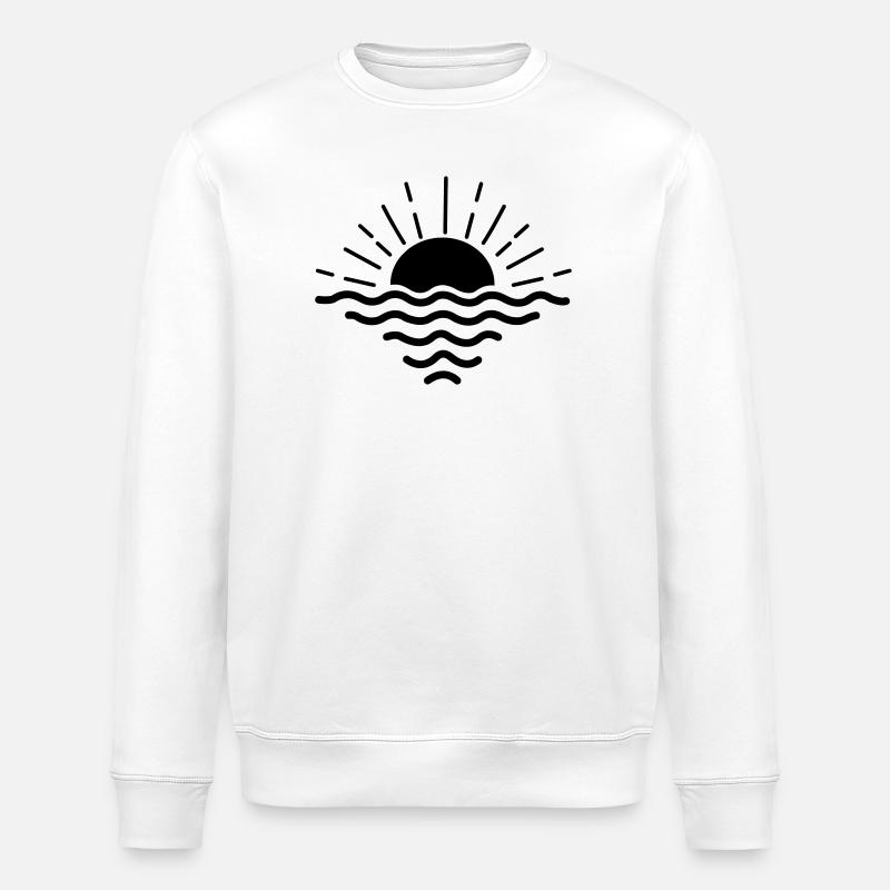 sunset sea - Stanley/Stella ROLLER Unisex Organic Sweatshirt - white