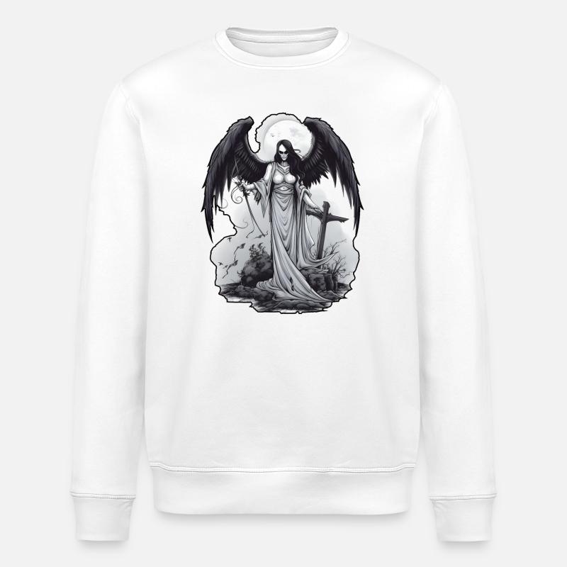 Ange noir - Sweat bio ROLLER Stanley/Stella Unisexe - blanc