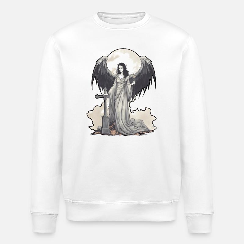 Ange noir - Sweat bio ROLLER Stanley/Stella Unisexe - blanc