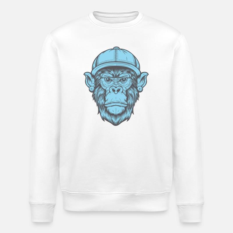 Singe Funky - Sweat bio ROLLER Stanley/Stella Unisexe - blanc