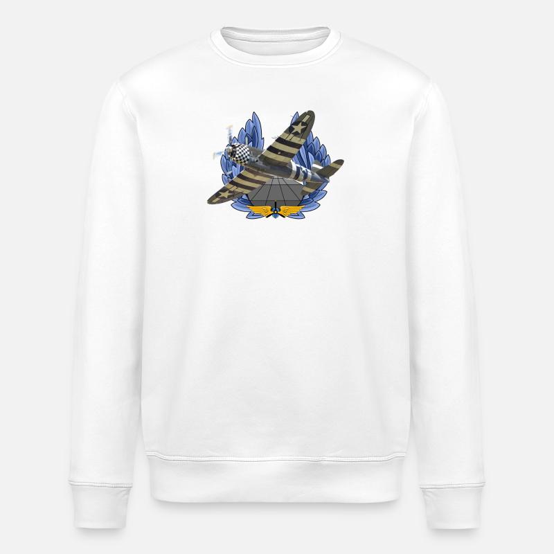 P-47 Thunderbolt - Stanley/Stella ROLLER Unisex Organic Sweatshirt - white