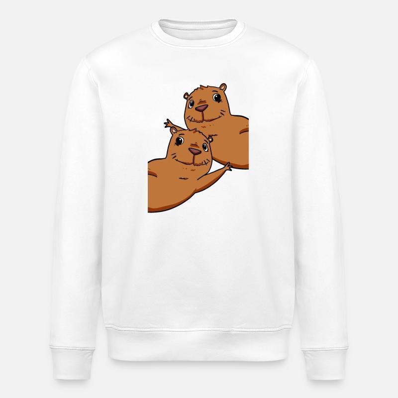 Capybara Wasserschwein - Sweat bio ROLLER Stanley/Stella Unisexe - blanc
