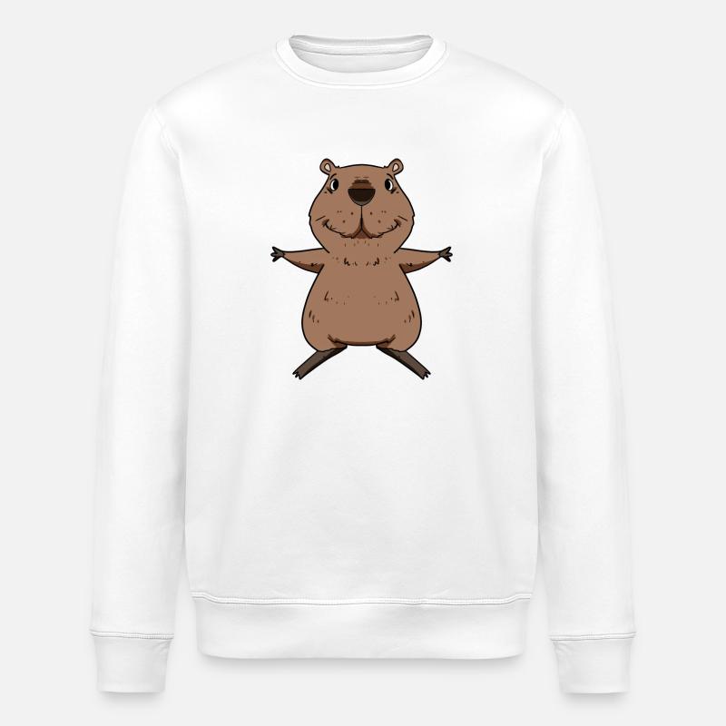 Motif Capybara capybara - Sweat bio ROLLER Stanley/Stella Unisexe - blanc