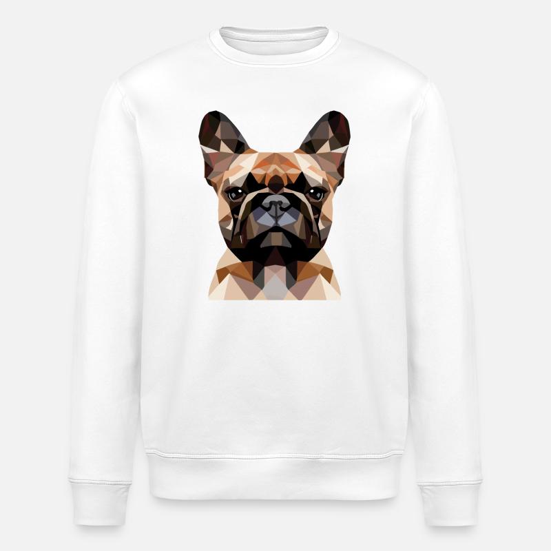 Polygone bouledogue français - Sweat bio ROLLER Stanley/Stella Unisexe - blanc