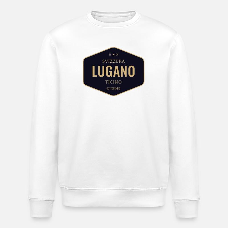 Lugano Abzeichen Gold Navy - Stanley/Stella Unisex Bio-Sweatshirt ROLLER - Weiß