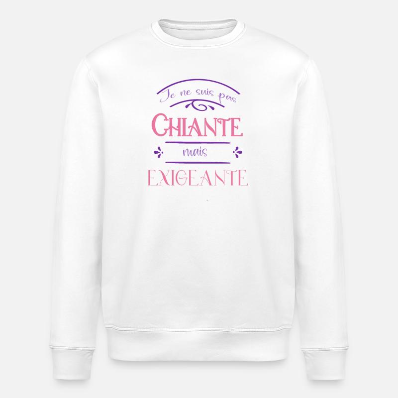 Ich bin nicht langweilig, sondern anspruchsvoll - Stanley/Stella Unisex Bio-Sweatshirt ROLLER - Weiß
