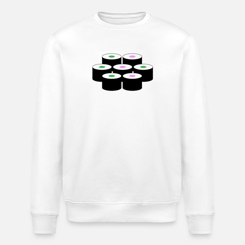 Sushi motif - Stanley/Stella ROLLER Unisex Organic Sweatshirt - white