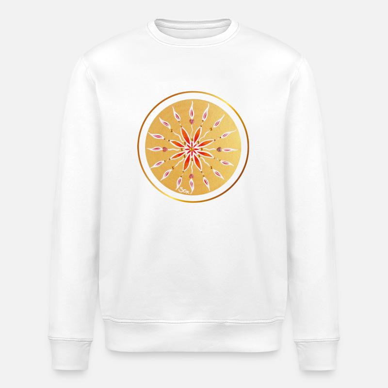 KraftMandala - Sonja Ariel von Staden - Sweat bio ROLLER Stanley/Stella Unisexe - blanc