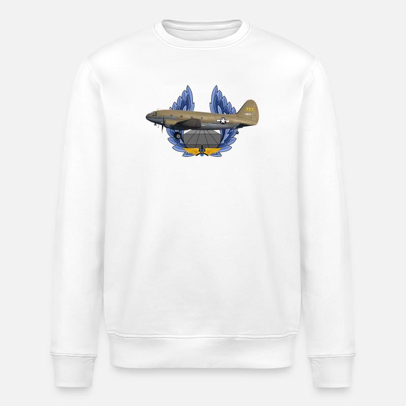 C-46 Commando - Sweat bio ROLLER Stanley/Stella Unisexe - blanc