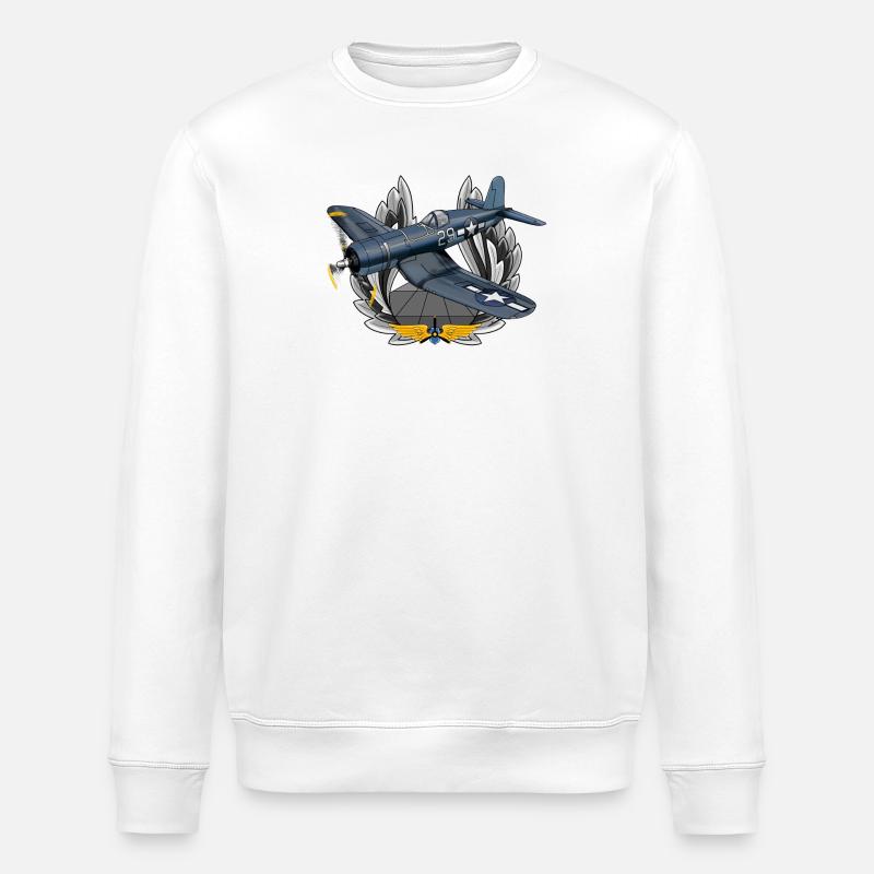 F4U Corsair - Stanley/Stella Unisex Bio-Sweatshirt ROLLER - Weiß