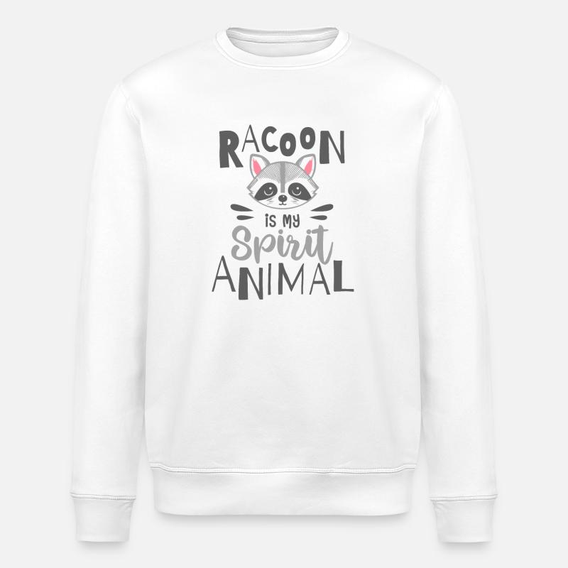 Waschbär ist mein Krafttier - Stanley/Stella Unisex Bio-Sweatshirt ROLLER - Weiß