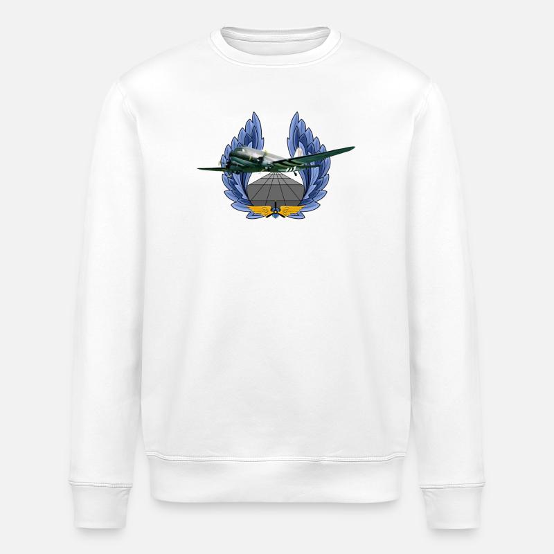 C-47 DC-3 - Stanley/Stella ROLLER Unisex Organic Sweatshirt - white