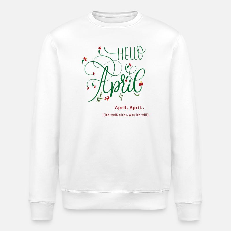 April, Monat, Frühling - Stanley/Stella Unisex Bio-Sweatshirt ROLLER - Weiß