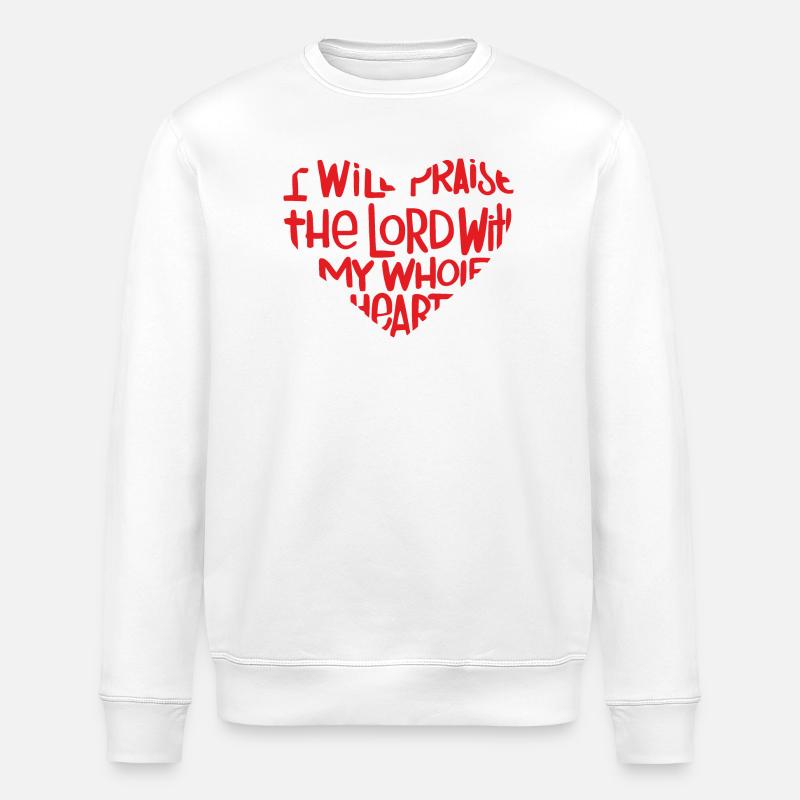 De tout mon cœur - Sweat bio ROLLER Stanley/Stella Unisexe - blanc