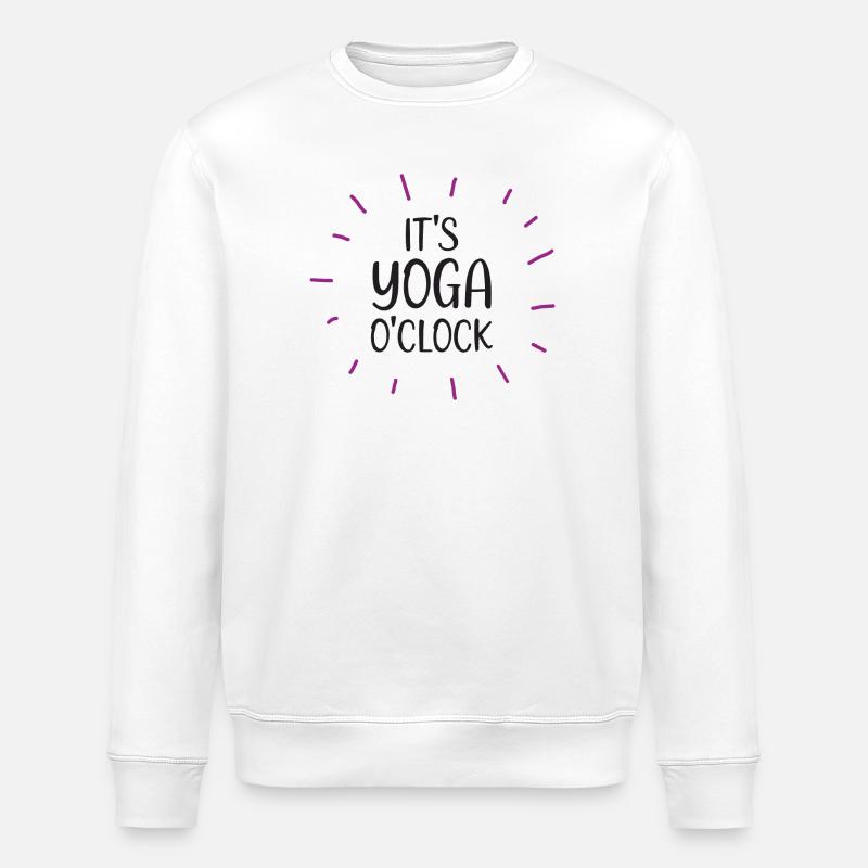 It's Yoga O'clock - Stanley/Stella ROLLER Unisex Organic Sweatshirt - white