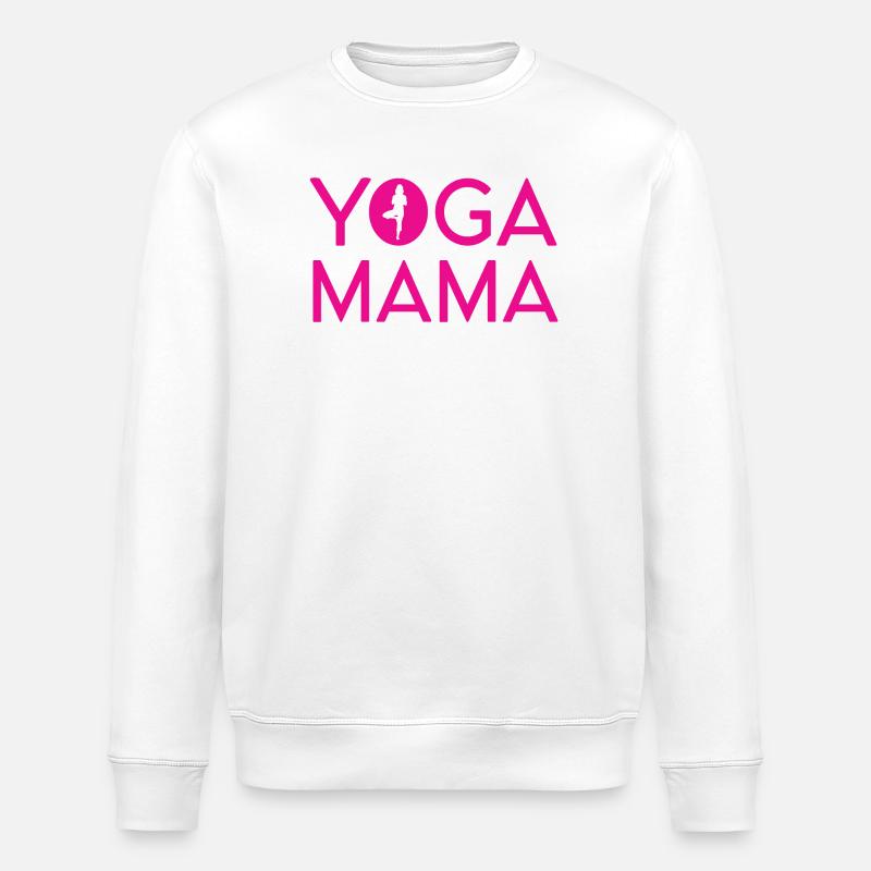 Yoga Mama - Stanley/Stella Unisex Bio-Sweatshirt ROLLER - Weiß