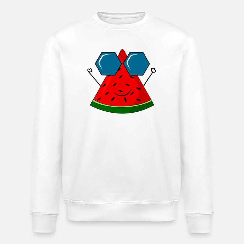 Sommer, Wassermelone, Sonne - Stanley/Stella Unisex Bio-Sweatshirt ROLLER - Weiß