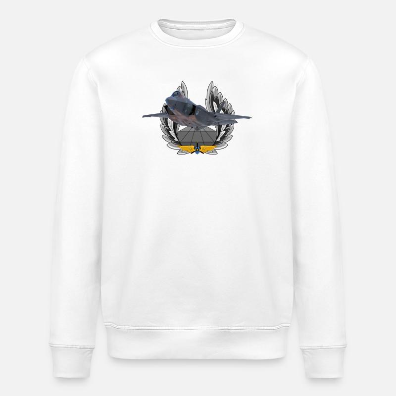 F-35 Lightning II - Stanley/Stella ROLLER Unisex Organic Sweatshirt - white