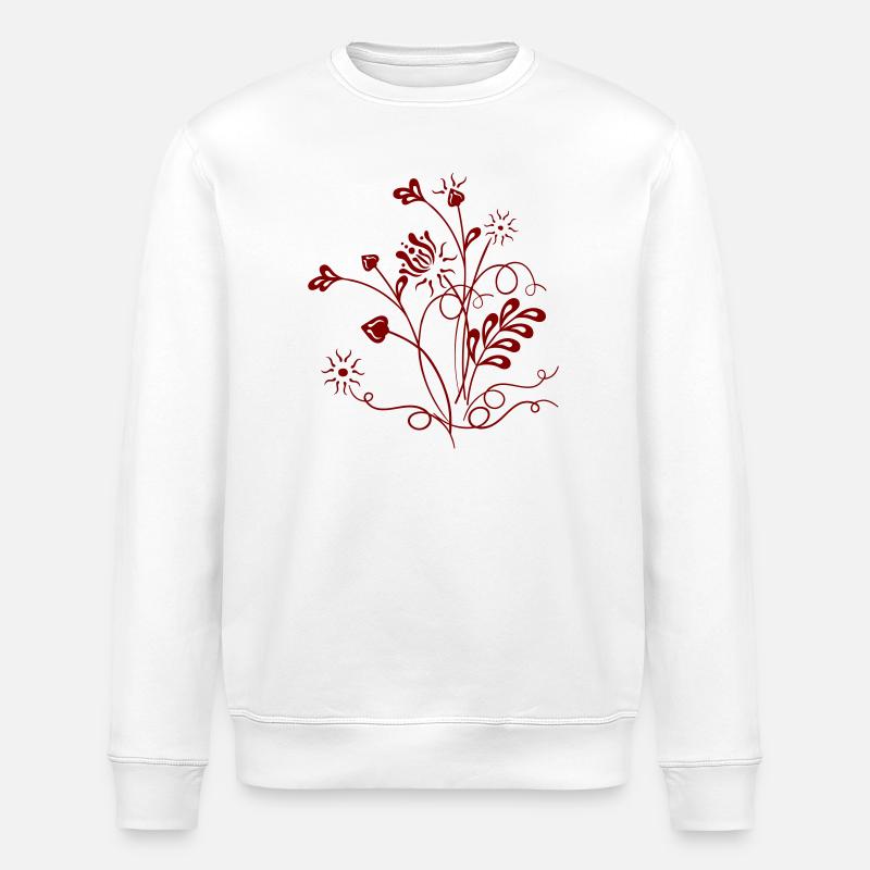 Wiesenblumen - Stanley/Stella Unisex Bio-Sweatshirt ROLLER - Weiß