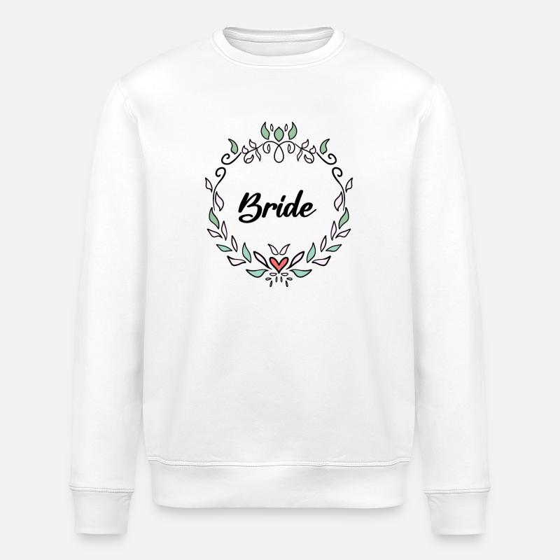 Bride Hen Party - Bride JGA - Stanley/Stella ROLLER Unisex Organic Sweatshirt - white