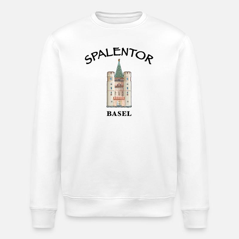 Basel, Spalentor, Schweiz - Stanley/Stella Unisex Bio-Sweatshirt ROLLER - Weiß